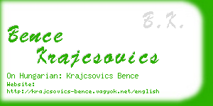 bence krajcsovics business card